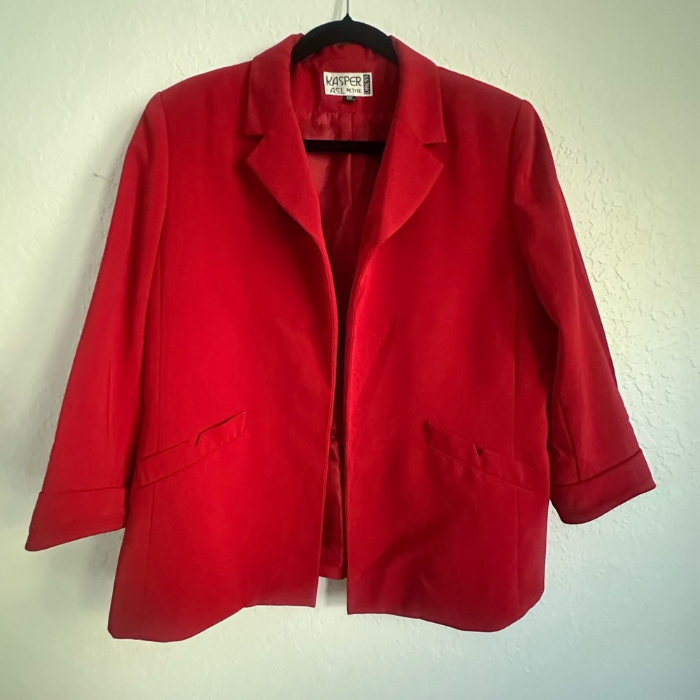 Kasper Women's Vibrant Red Suit Jacket